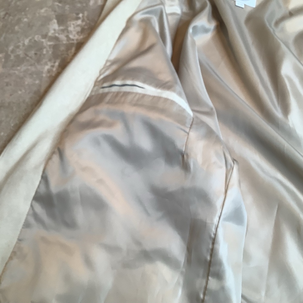 Linea Uomo button down shirt jacket, beige, 2 exterior pockets, 3 interior, XL - Picture 7 of 16